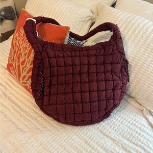 Urban Expressions Burgundy Quilted Shoulder Bag